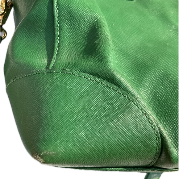 Tory Burch Saffiano Leather Robinson Satchel/Crossbody Kelly Green - Picture 12 of 16